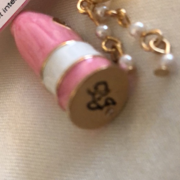 Betsey Johnson Pink Enamel Champagne & Flute Mismatch Drop Earrings NWT - Picture 11 of 11